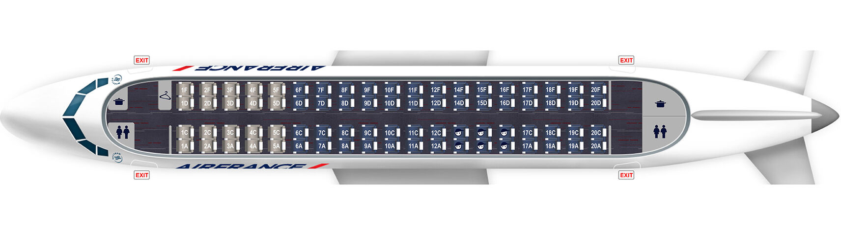 Embraer 170 Seat Map Embraer 170 Map - 76 Seats