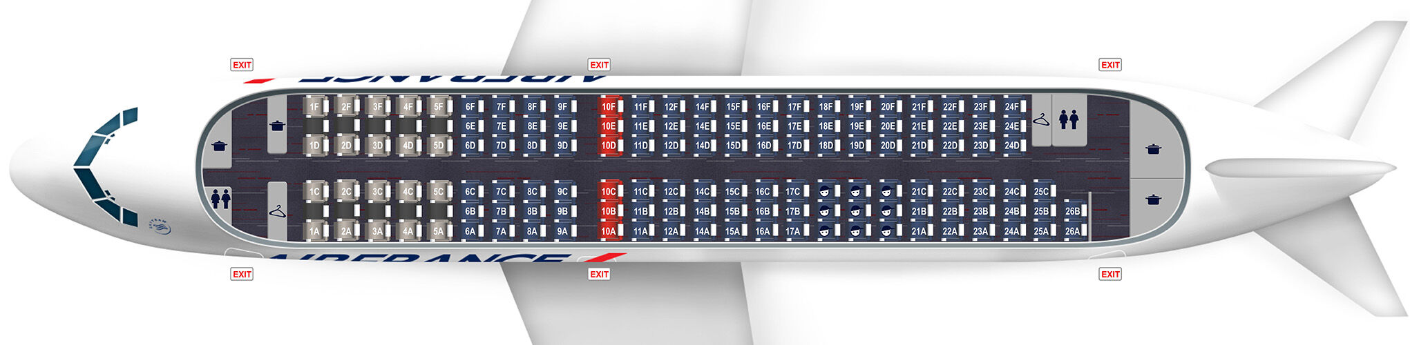 airbus a319 jet seating chart