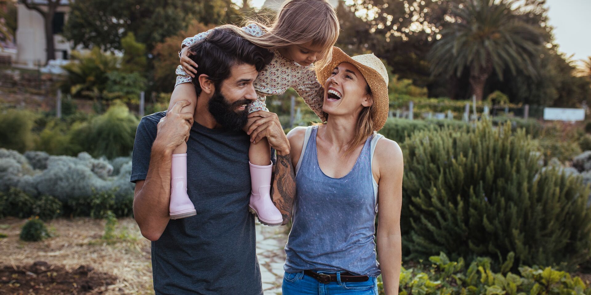 Cheerful family farm