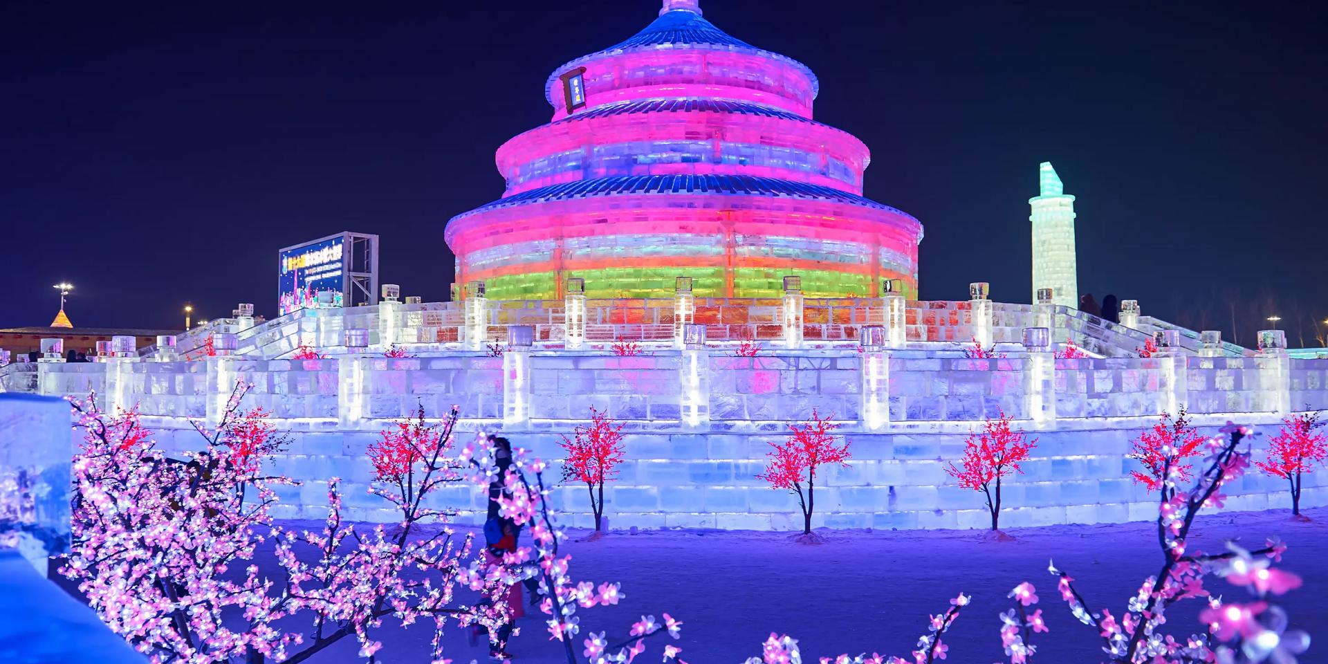 Winter wonderland at the Harbin festival in China