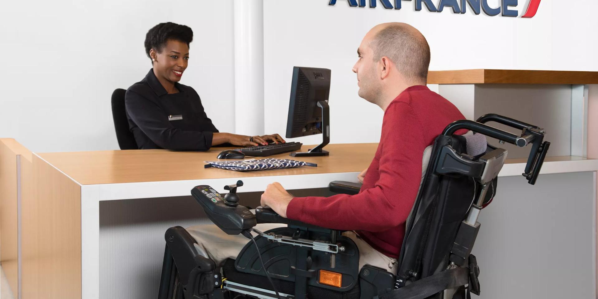 Book a flight and request assistance for reduced mobility or disability