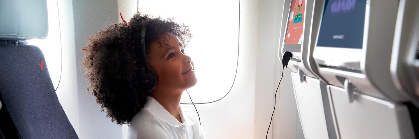 Enfant dans l'avion