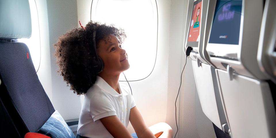 Enfant dans l'avion