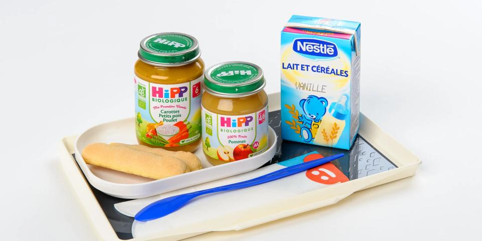 2 small pots, biscuits, and milk carton