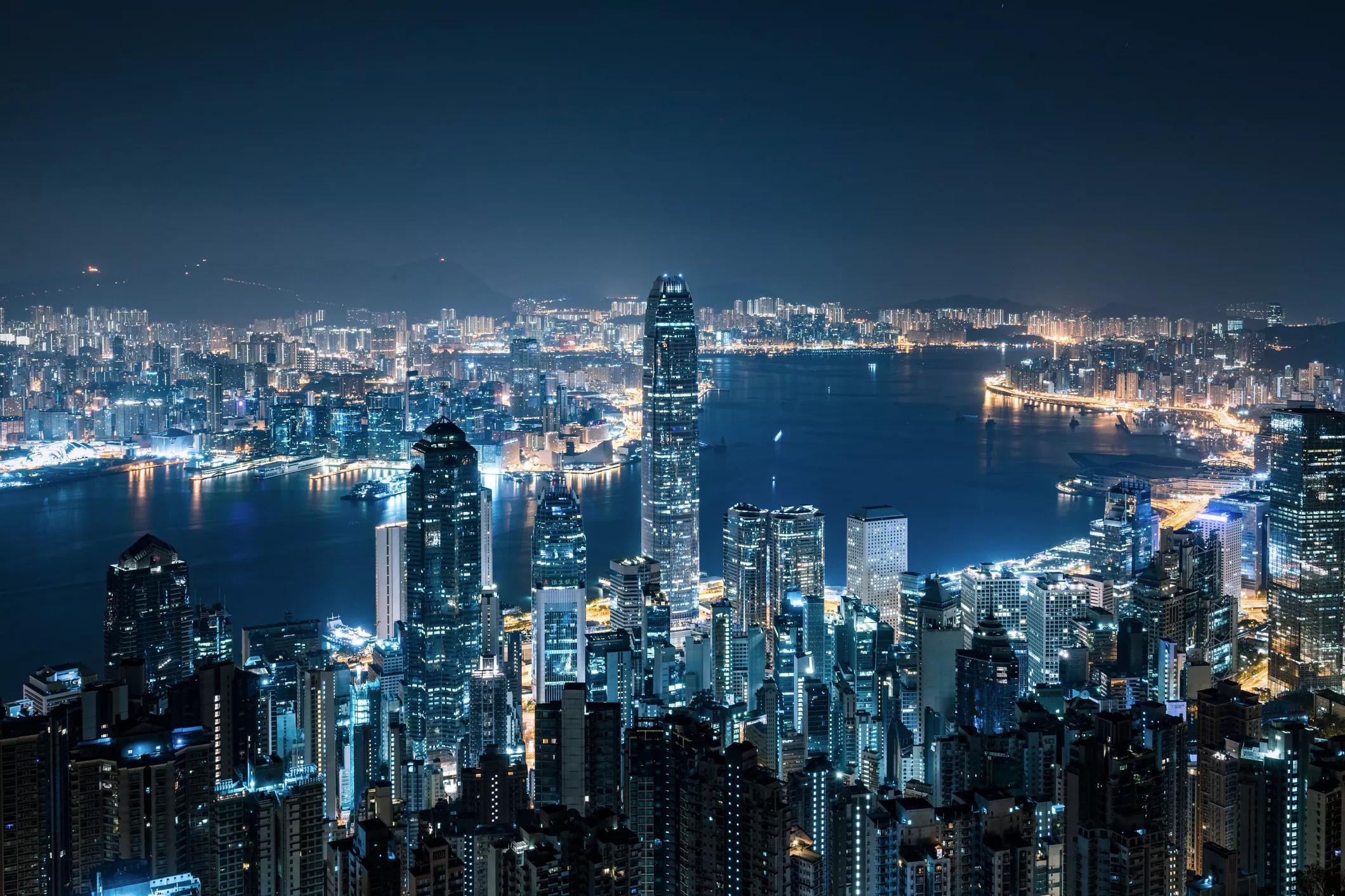 Hong Kong by night