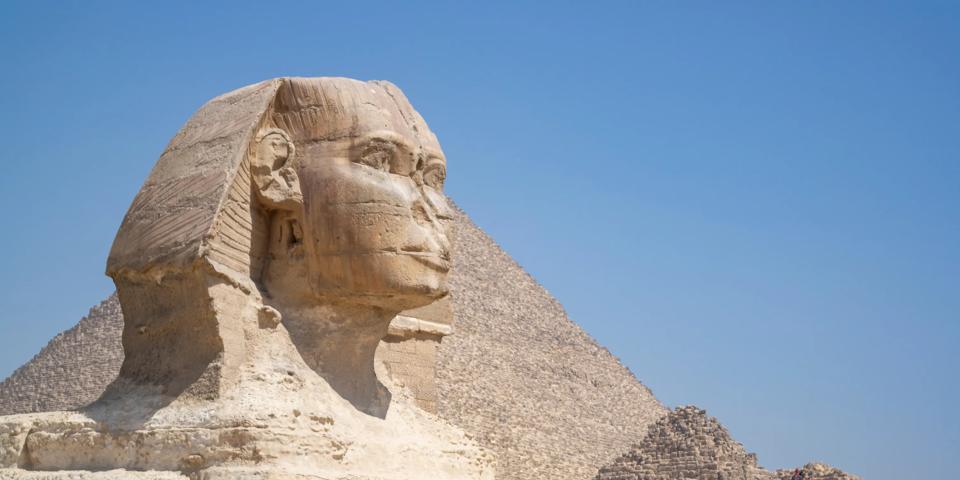 sphinx and pyramid of giza