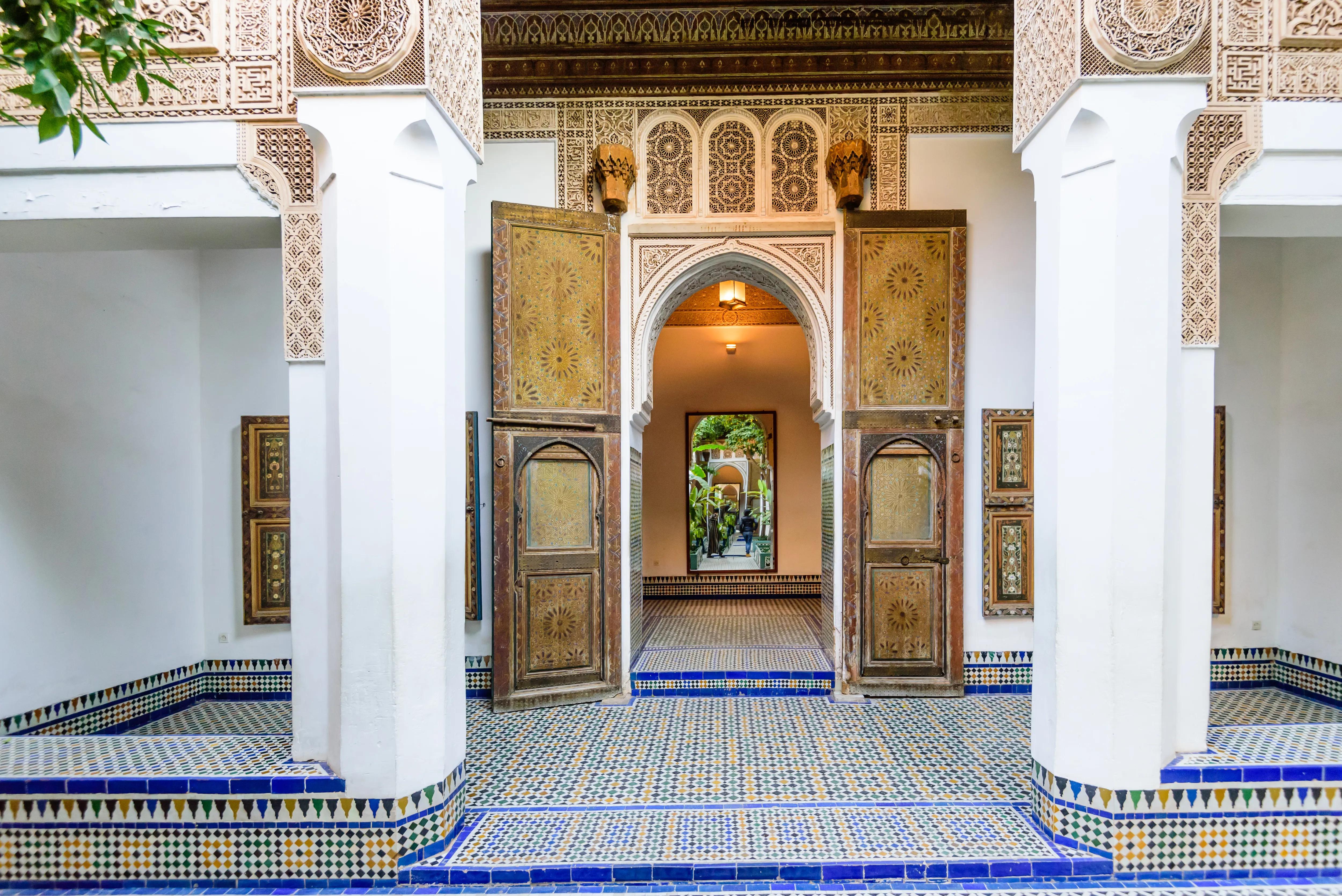 Marrakech, Courtyard at El Bahia Palace