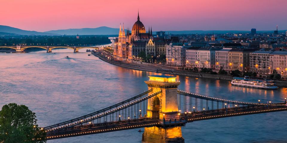 Budapest, Chain Bridge and the Parliament