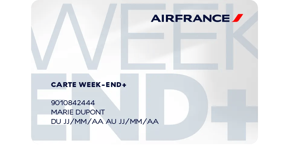 CARTE WEEK-END +