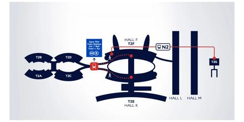 Plan de correspondance avion + train à CDG