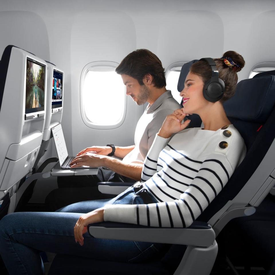 Entertainment screen in the Economy cabin