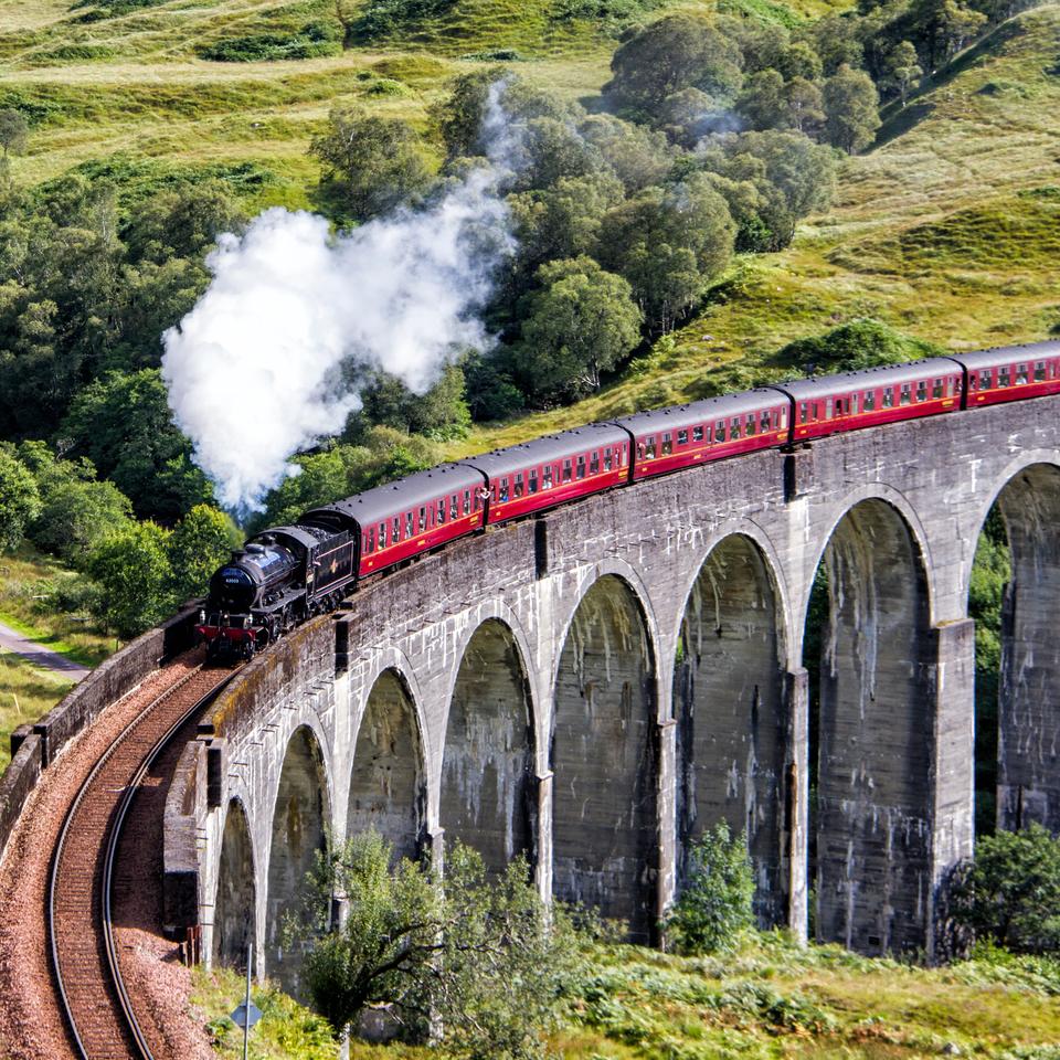 Air France Scotland steam train