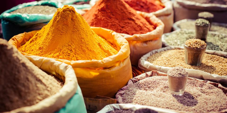 Indian colored spices