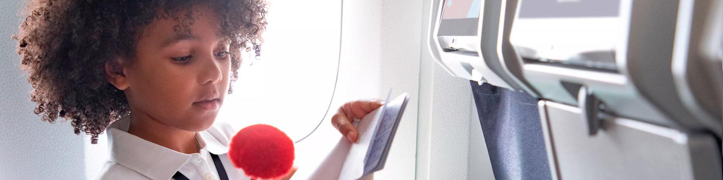 child on board an Air France flight