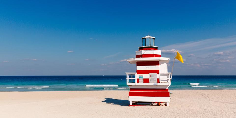 Miami Lifeguard hut at South Beach