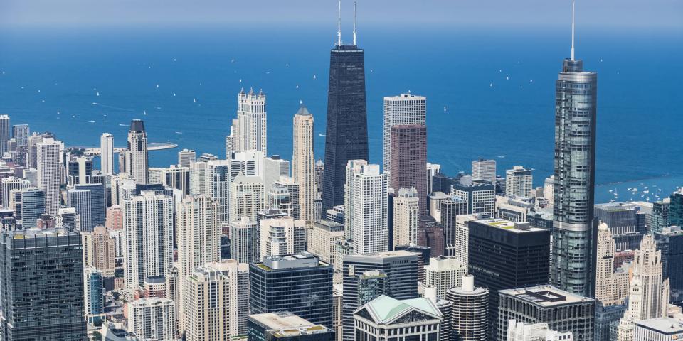 Chicago Skyline from the top of Willis Tower